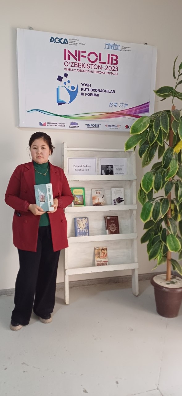 “INFOLIB O'ZBEKISTON - 2023” XII Milliy axborot-kutubxona haftaligi doirasida bugun G'allaorol axborot-kutubxona markazida o‘zbek yozuvchisi Pirimqul Qodirov tavalludining 95 yilligi munosabati bilanyozuvchining "Yulduzli tunlar" asari taqdimoti bo‘lib o‘