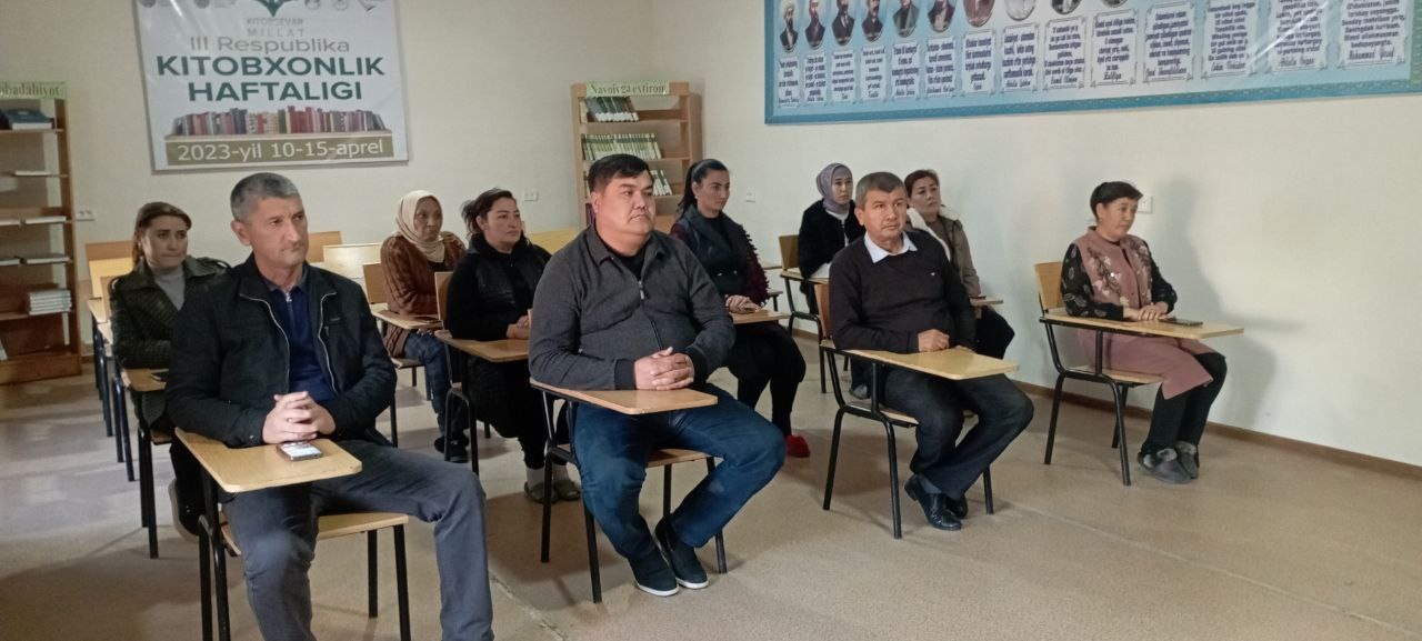 G'allaorol tuman Axborot-kutubxona markazida "Til ma'naviyat ko'zgusi" mavzusida ma'naviyat soati o'tkazildi.
